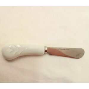 Porcelain handle butter knife, light blue stainless